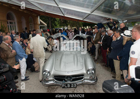 Mercedes-Benz 300 SL seen at the concourse d`Eleganza villa d`Este 2019 Stock Photo